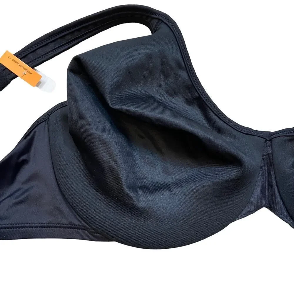 New without Tags Bali Brand Black Satin Bra Size‎ 34DD_8